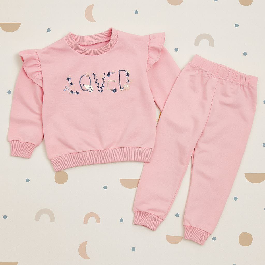 Cotton Set For Girls Loved Design Size 3y