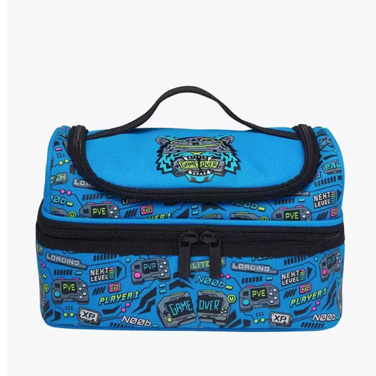 Smiggle Lunch Bag | Blue Game Over | 24.5×15.5×15cm