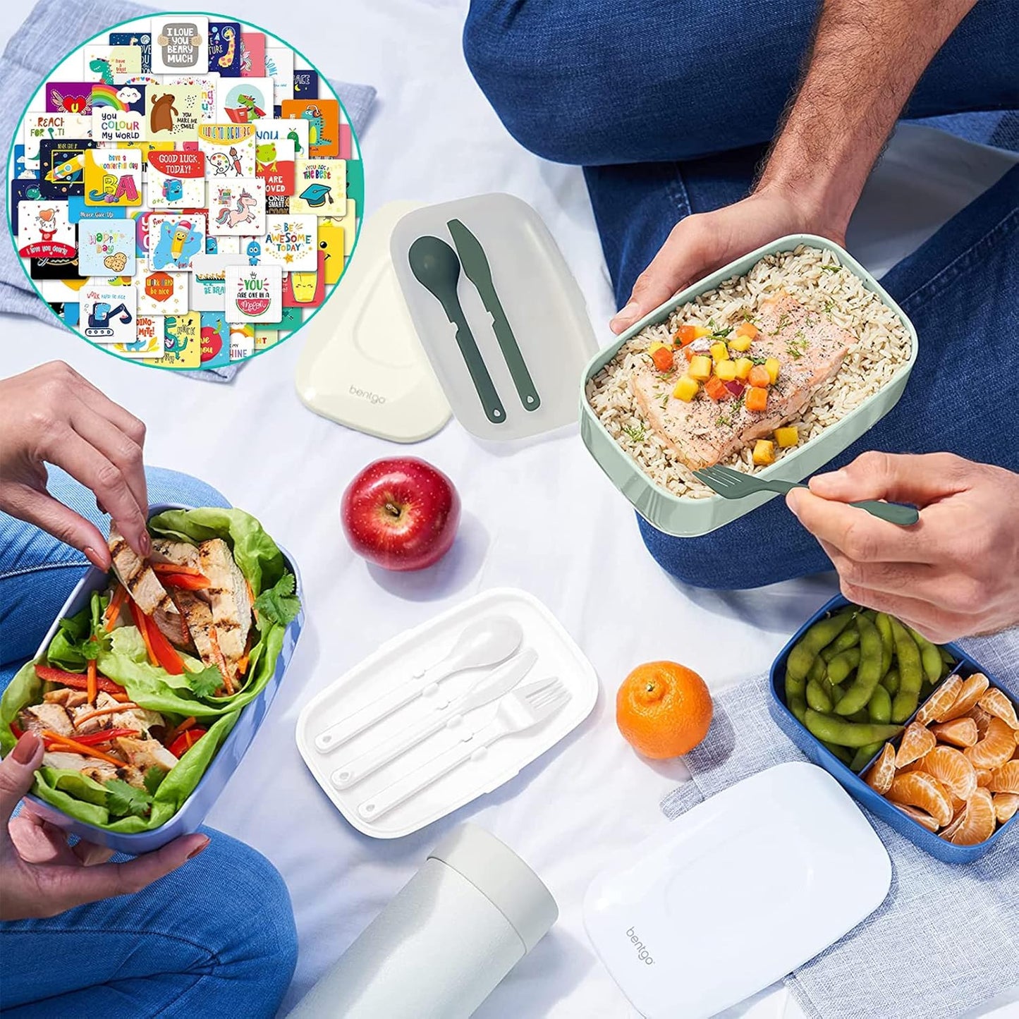 60 School Lunch Box Notes handwritten