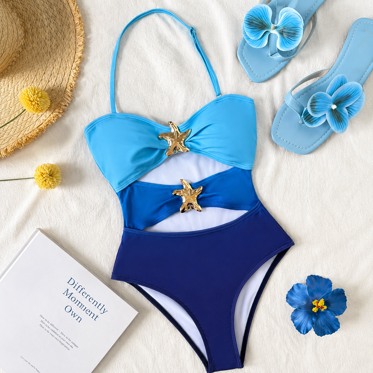 Ocean Star Cut-Out One-Piece Swimsuit | Size 12y