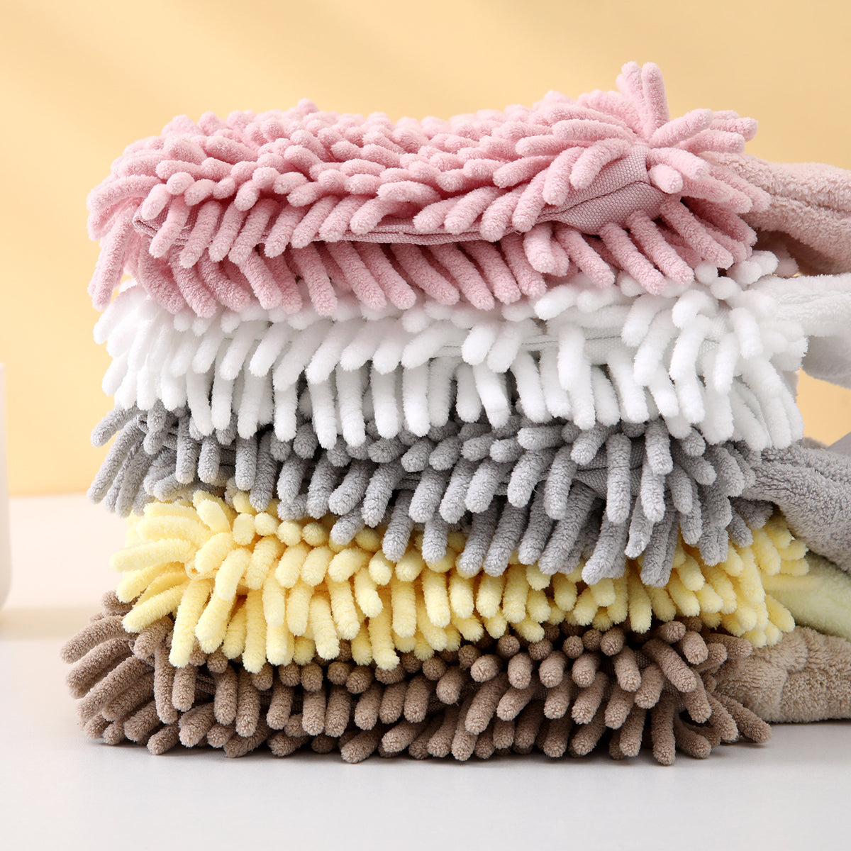 Cute Animal Chenille Hanging Hand Towel – 28 × 18 cm