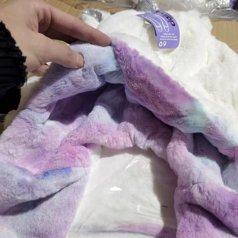 Warm Winter Hat Colorful Purple Unicorn