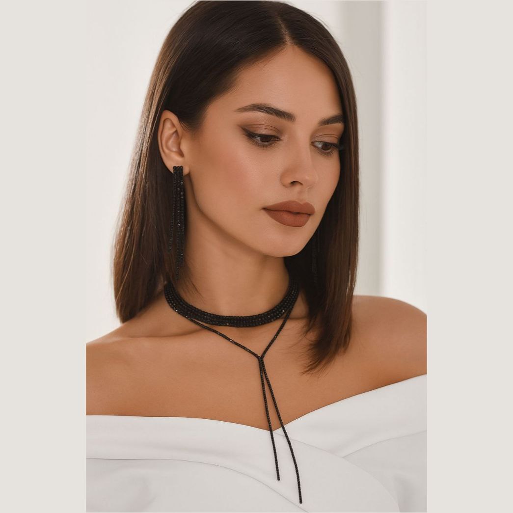 Black Accessories Classy Fashion Set 2 Pcs For Women
