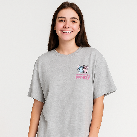 Stitch Tshirt 100%Cotton For Women Size Xs-L