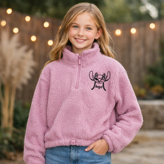 Warm Sweater With Zipper Stitch Angel Size 8-12y