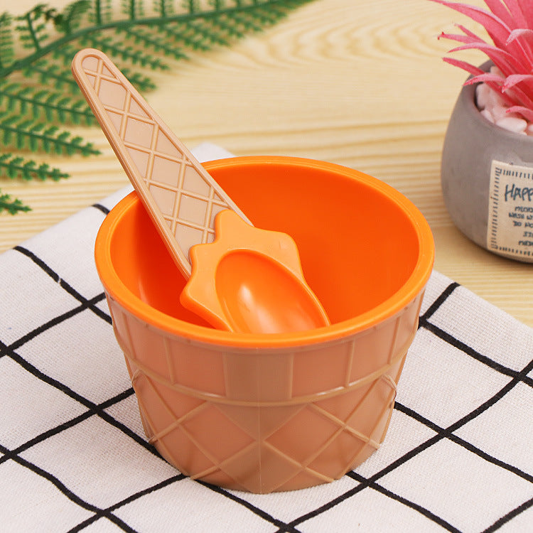 Ice Cream Dessert Bowls With Spoon