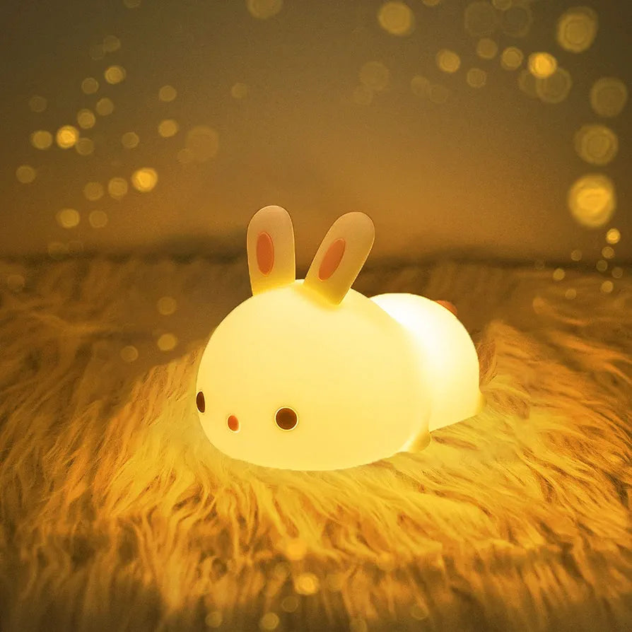 Lovely Bunny Silicone Night Light - Usb Rechargeable | 3+