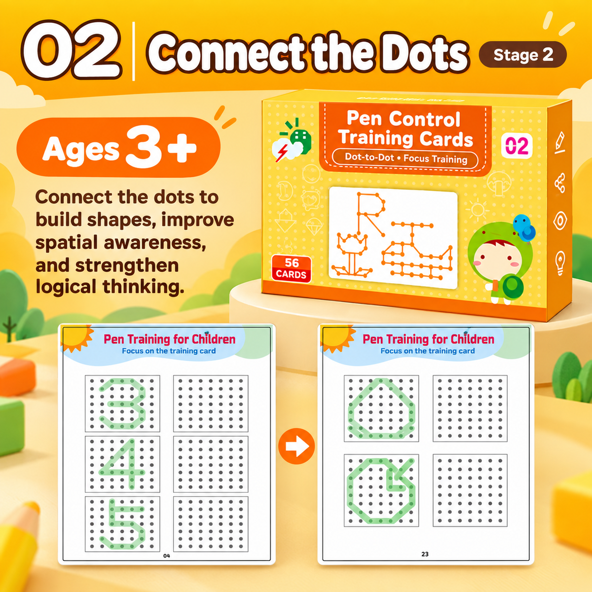 Reusable Pen Control & Tracing Activity Book Set | Size 14.5×21.5×5cm | 2+