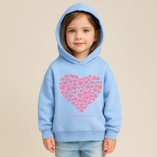 Hoodie With Fleece  Heart Design Size 3-5y