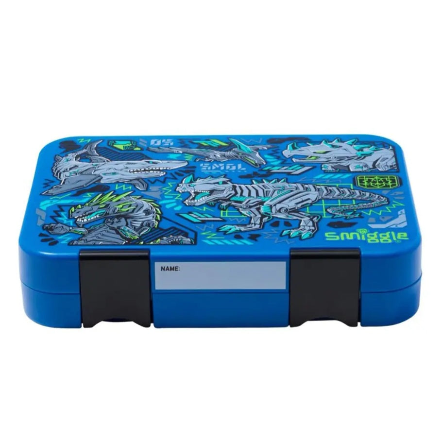 Smiggle Lunch Box | Blue Dinosaur | 21x15x4.5cm