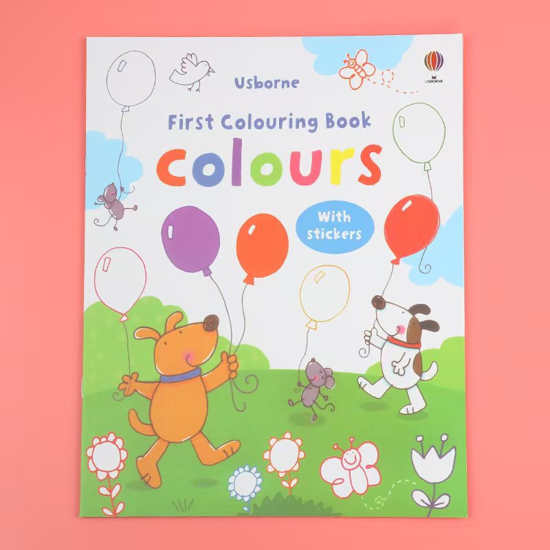 Usborne Colouring Book With Stickers - Soft Cover | 3+