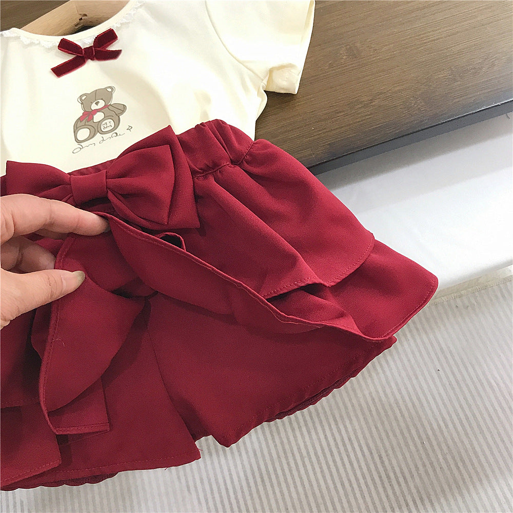 Girls Cotton White-Set – Soft Summer Outfit (6-7Y)