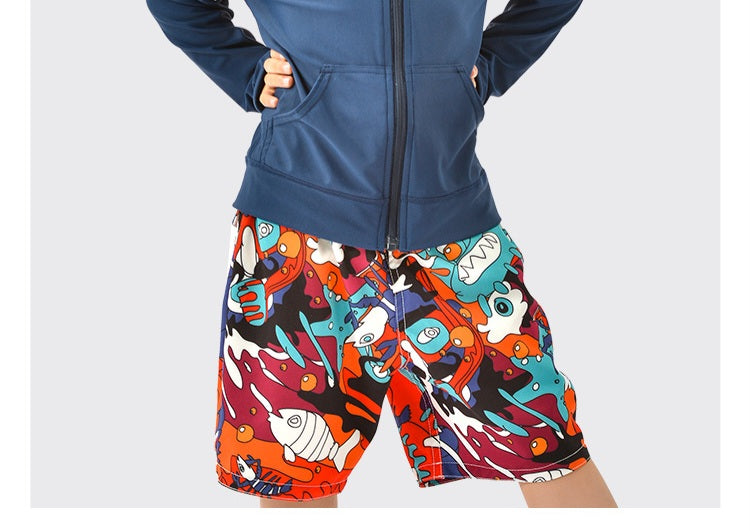 Boys Double-Layer Swim Shorts – Trendy Summer Style | 3–10Y