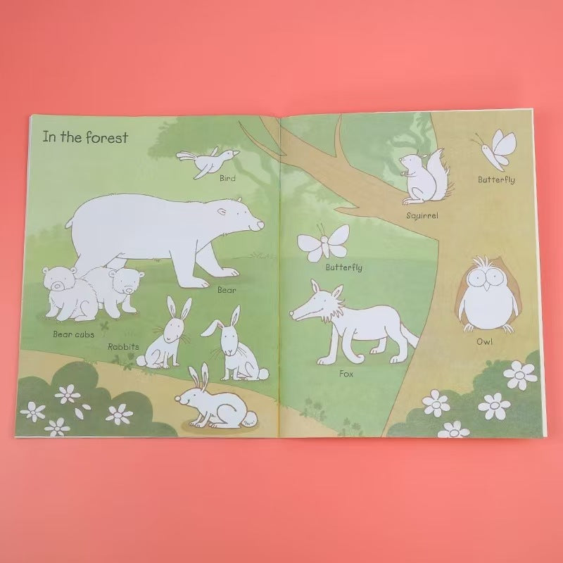 Usborne Colouring Book With Stickers - Soft Cover | 3+