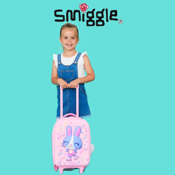 Smiggle Trolley Bag - Hardtop | Rabbit Roller | 45cm