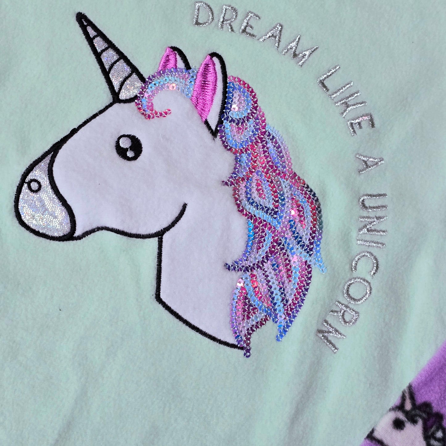 Warm Winter Pijama Unicorn Design For Girls