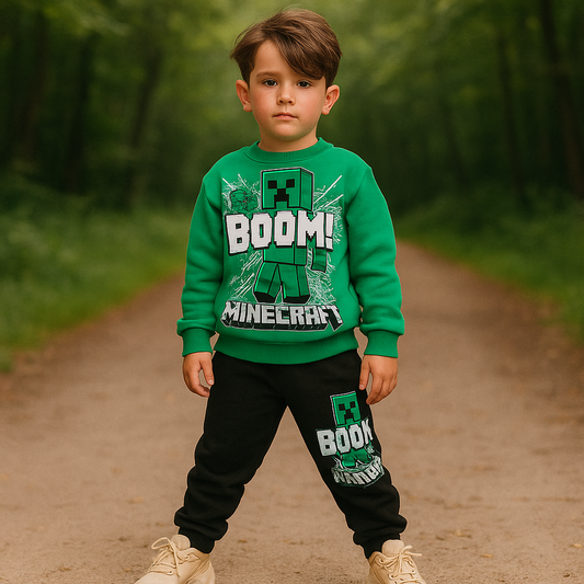 Minecraft Outfit Cotton With Fleece Size 3-10y