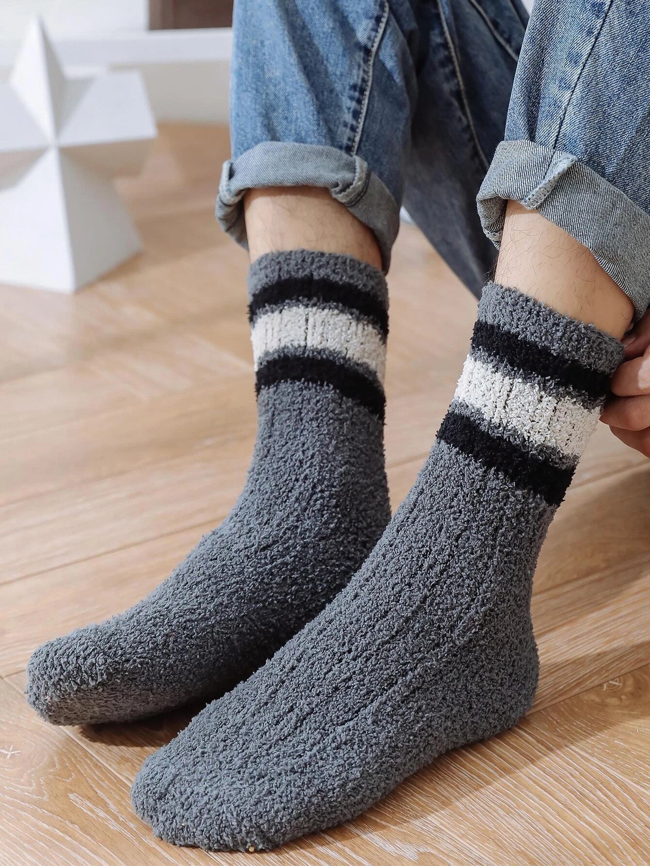 Warm Cozy Fuzzy Socks For Men One Size