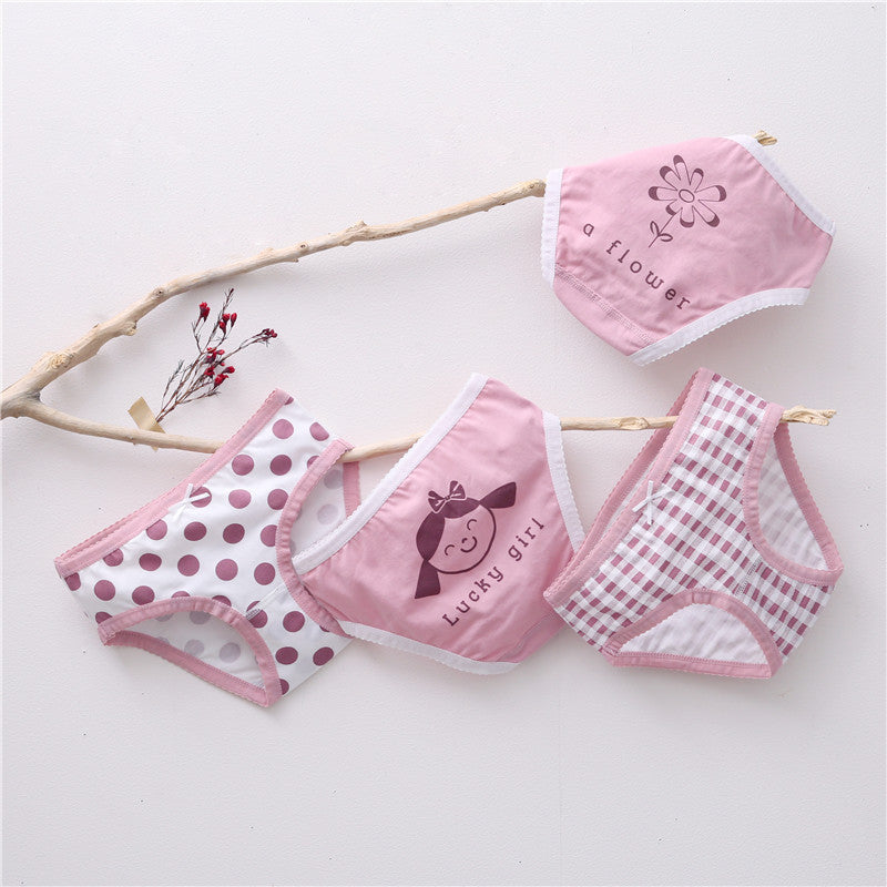 Toddler Baby Girls Cotton Underwear Boxer Briefs 3-12y Kids Panties