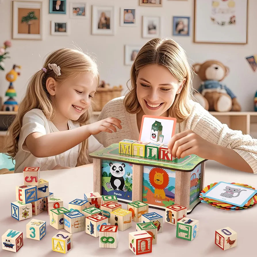 Matching Letter Game Alphabet Puzzle Reading Spelling | Early Learning Toy | 3+