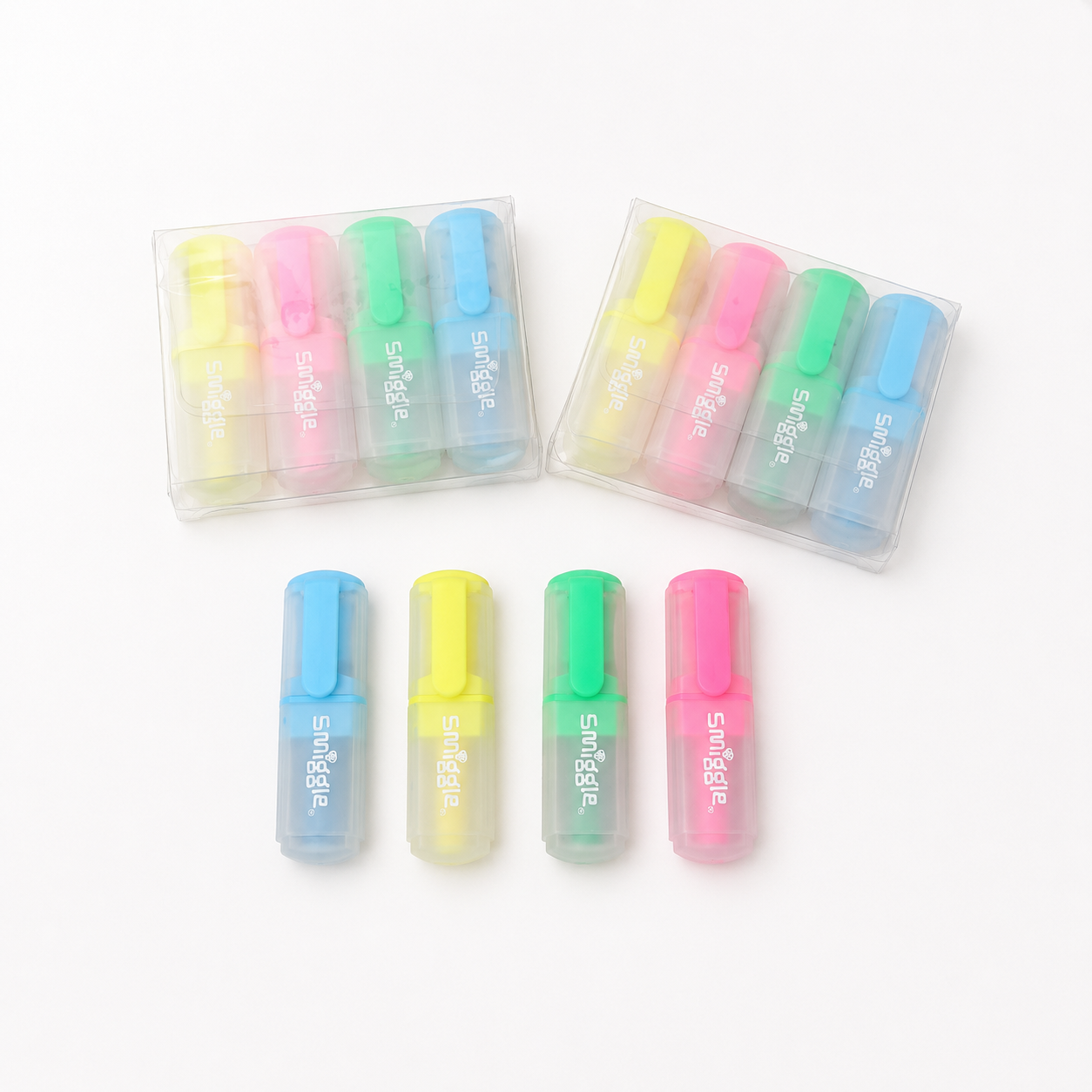Smiggle Mini Highlighter Pens | 4 Pcs Pack