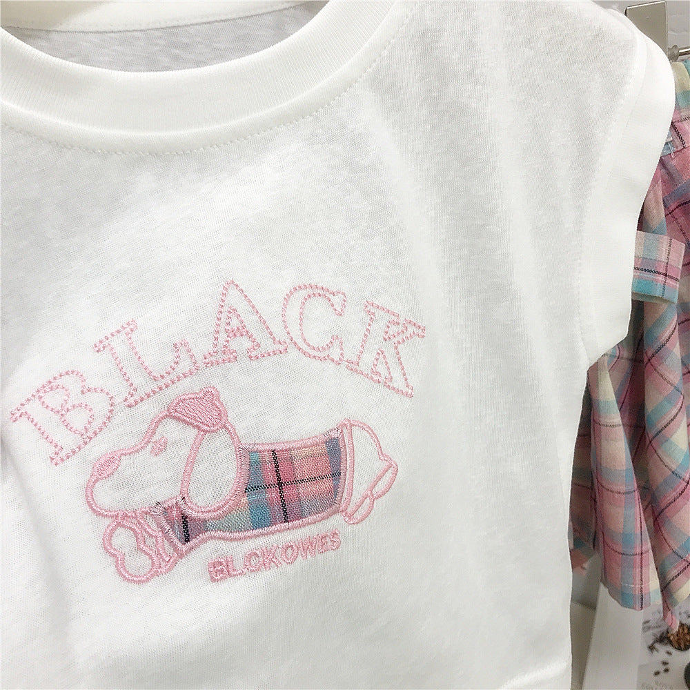 Girls Cotton Short-Skirt Set – Soft Summer Outfit (9-10Y)