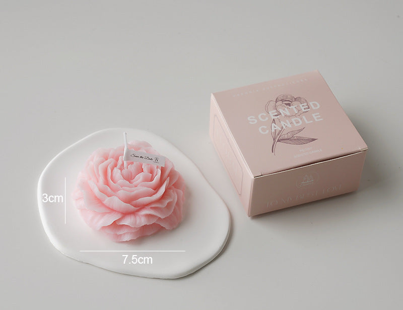 Peony Flower Candle | Pink or Red Decorative Candle