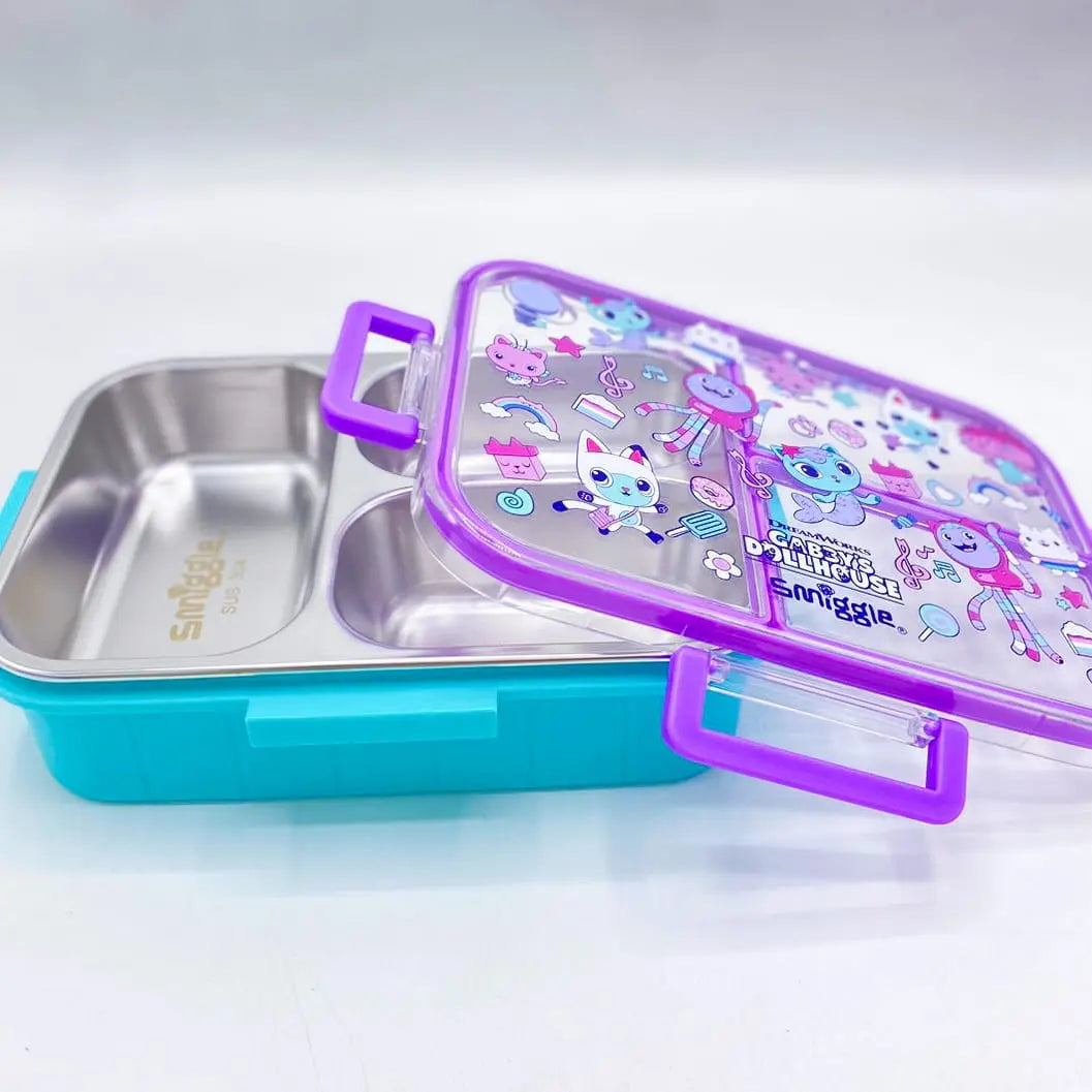 🧊Smiggle Gabby's Dollhouse Lunch Box | Stainless Steel | 23x17x6.5cm