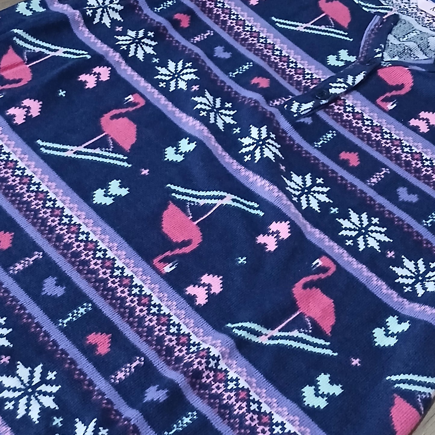 Pyjama Warm Soft Fleece Flamingo Design Size S-XL