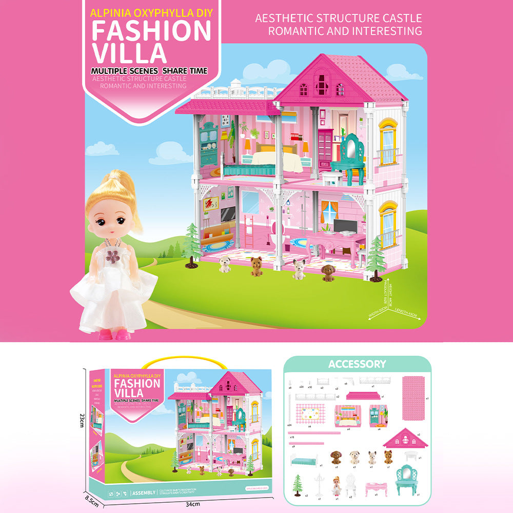 Fashion Villa Dollhouse Toy For Kids