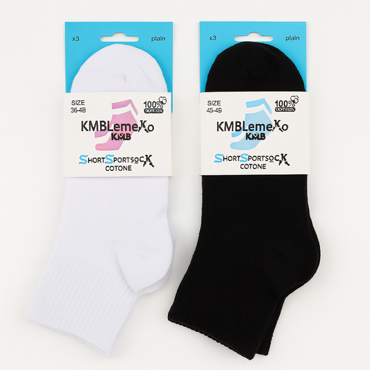 socks  Size 24-44 3 Pairs Set Cotton 100%