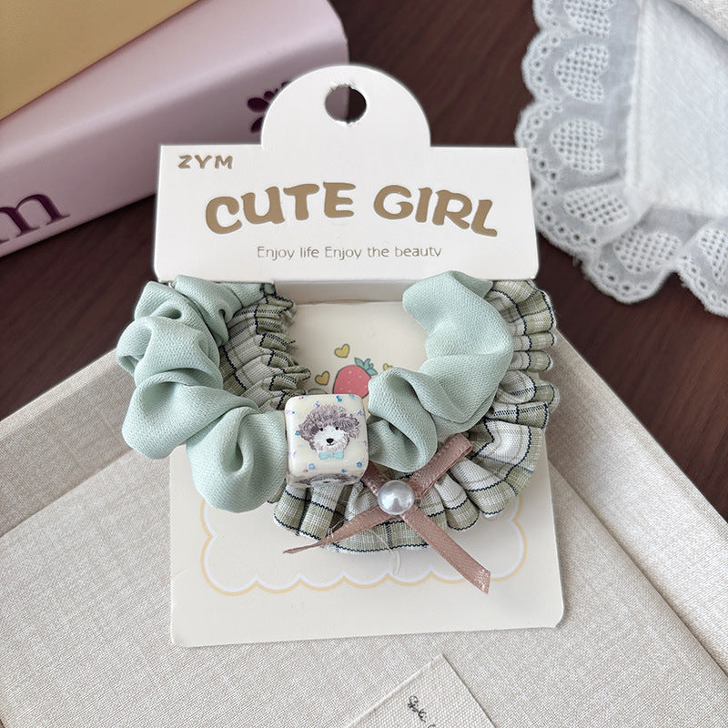 Cute Girl Plaid Scrunchie | 2pcs
