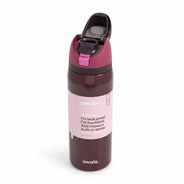 Owala Bottle Stainless Steel FreeSip Leak-proof | Black Cherry 710-950ml