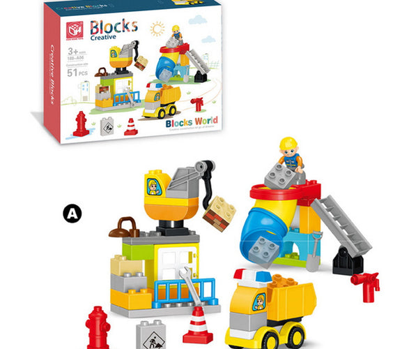 Blocks Creative Construction Building Set – 51 Pieces