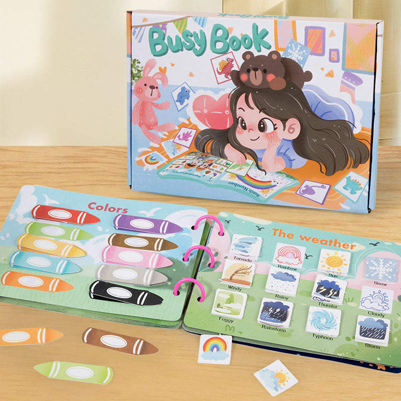 Montessori activity book pages for learning colors and matching