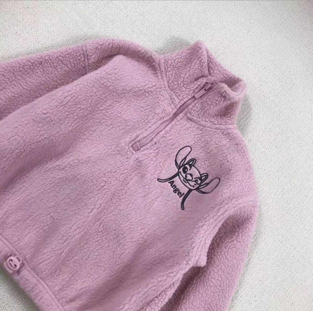 Warm Sweater With Zipper Stitch Angel Size 8-12y