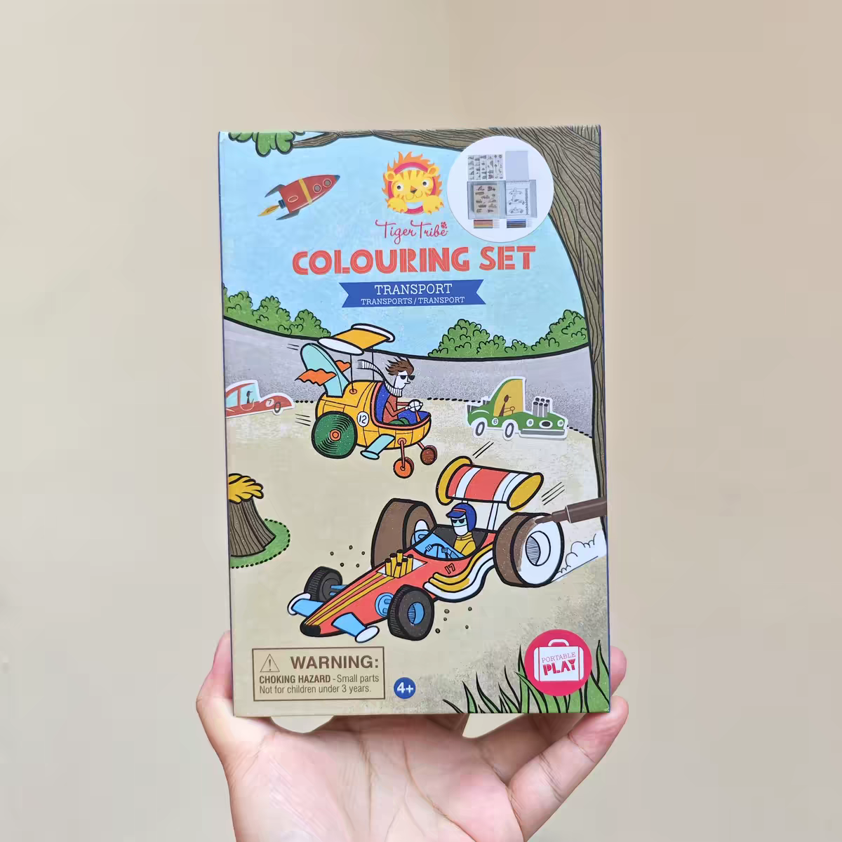 Colouring Set - Transport | Tiger Tribe | Hard Cover | 4+