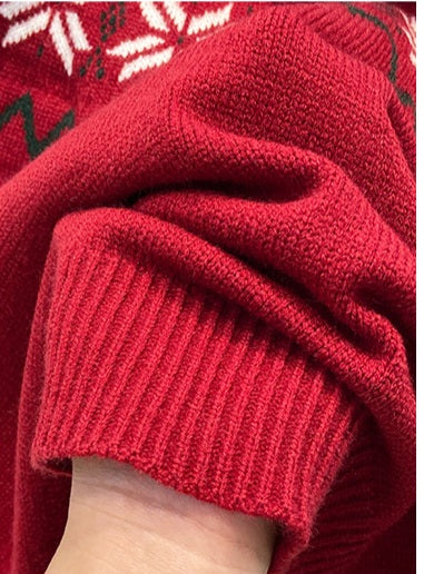 Nordic Christmas Pom-Pom Sweater / S–XL