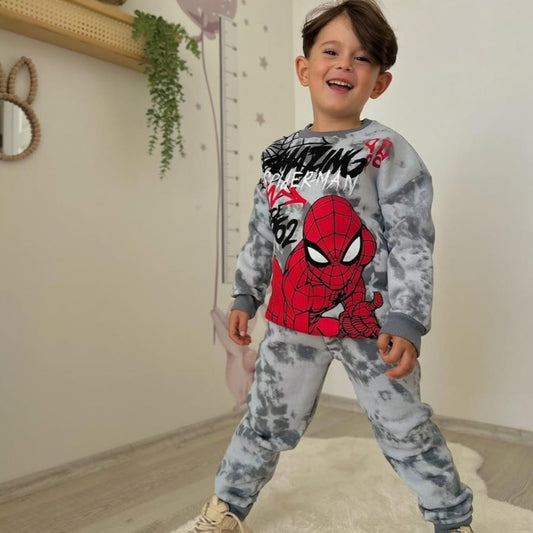 Spiderman Outfit Warm Fleece 3-10y
