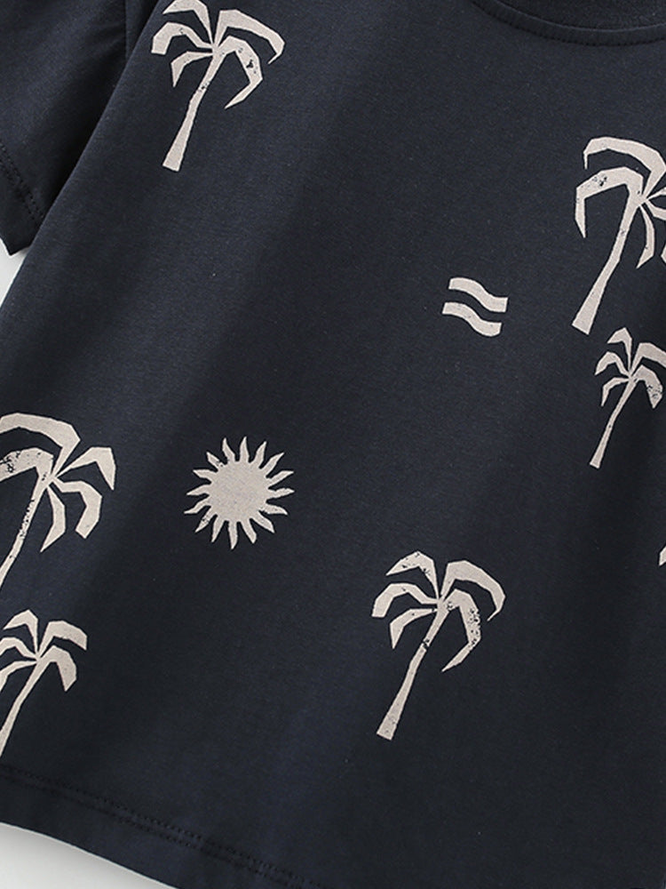 Boys Cotton Palm – Soft Summer Outfit (4–10Y)