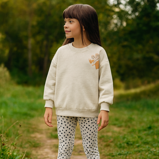 Pijama For Girl Cotton 100% Heart Design Size 6-8y