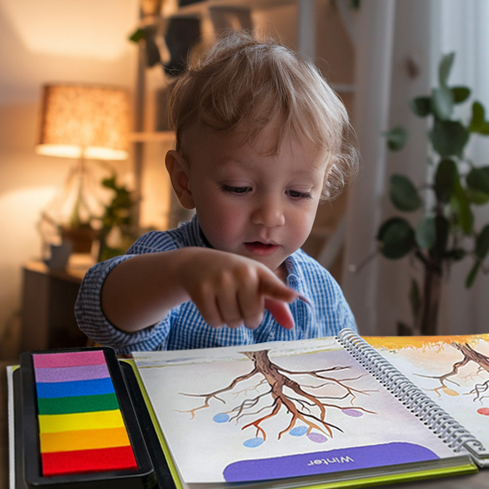 Finger Painting Activity Book | 30+ Scenes | 3+