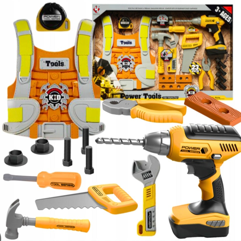 Mega Power Tools - Role Play Toys With Power Drell | 3+
