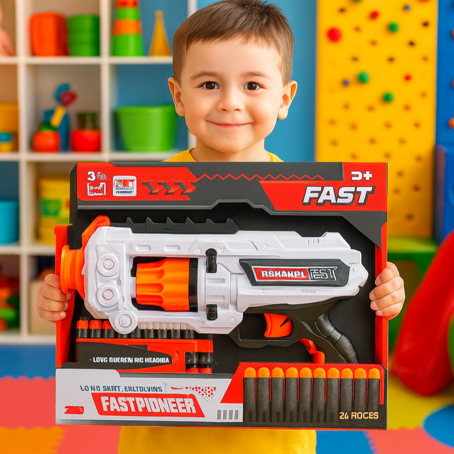 Electric Gun Fast Pioneer 24 Darts Toy