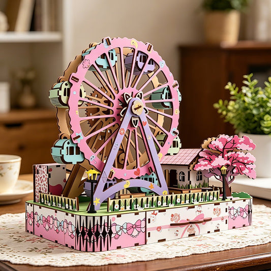 DIY Wooden Ferris Wheel Music Box 3D Puzzle | 14+