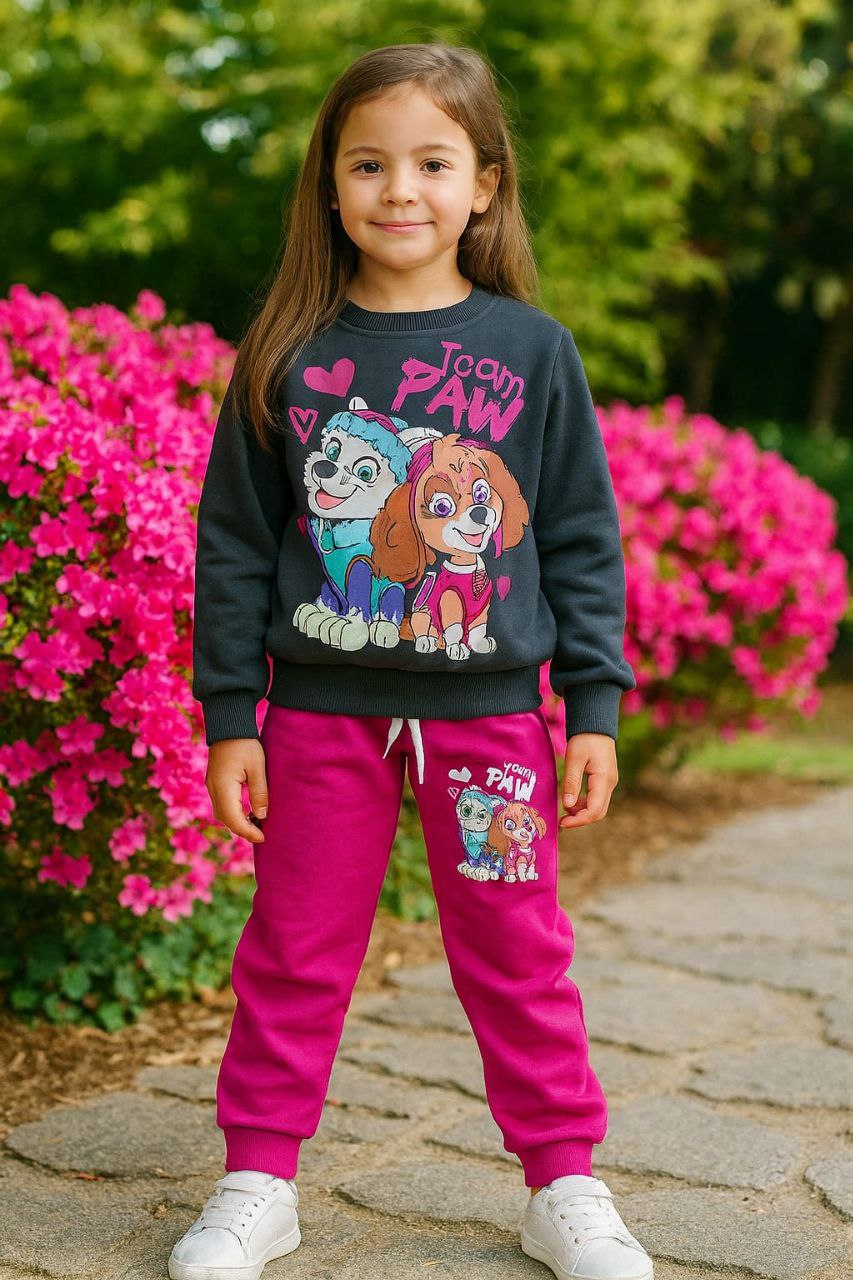 Outfit For Girls With Fleece Paw Patrol Design Size 3-10y