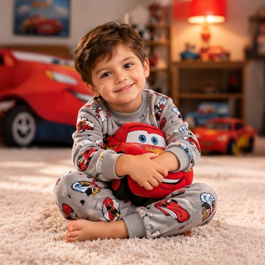Kids’ Warm Winter Disney Cars Pajama Set | 1–5Y