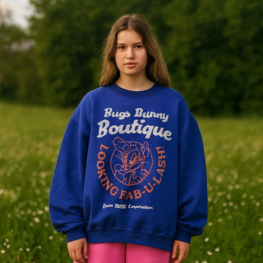 Sweater With Fleece Bugs Bunny Design Size XL Oversized