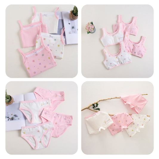 Girls Cotton Underwear 2–12Y – Pink Flower | Build Your Own Set