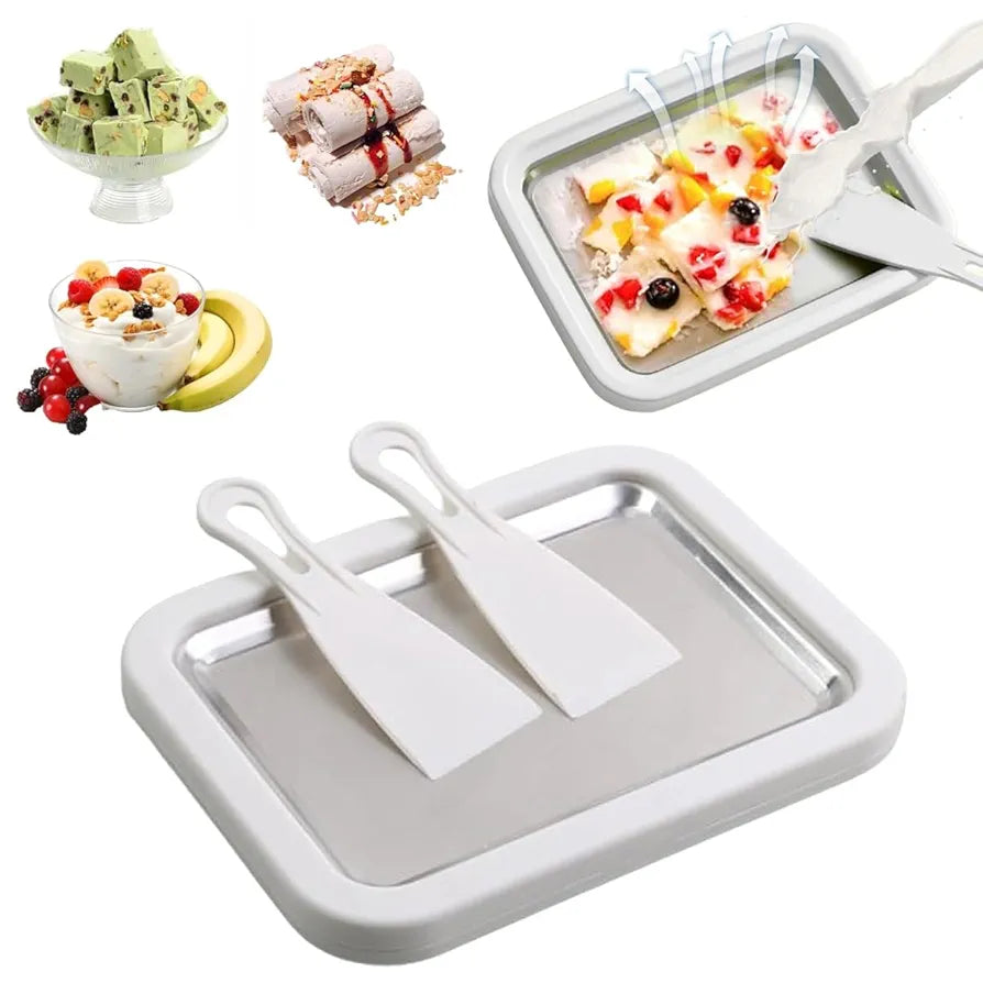 Home made Ice Cream Tray Ice Cream Maker + GIFT 2 Ice Cream Cup With 2 Spoon